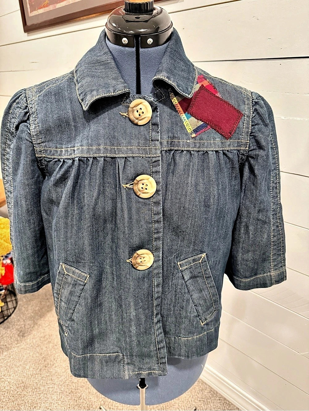 Free Range denim mashup jacket